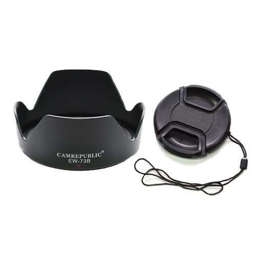 Preisvergleich Produktbild CamRepublic®-- EW-73B EW73B Gegenlichtblende + 67mm Zentrum Prise Objektivdeckel--für Canon EFS 18-135mm f / 3.5-5.6 IS, EFS 17-85mm f / 4-5.6 IS USM Objektiv