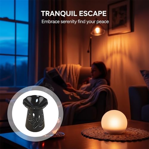 Brûleur à huile en céramique blanc diffuseur d'aromathérapie 8cm
