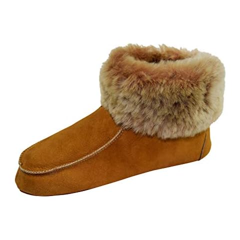 Naturasan Mocasines de piel de cordero para mujer con suela de piel, color Beige Cover