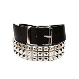 🎸 [CINTURA CON BORCHIE IN VERA PELLE ] Realizzata ARTIGIANALMENTE in VERA PELLE ITALIANA, questa cintura borchiata unisce QUALITÀ e STILE. La pelle pieno fiore garantisce MORBIDEZZA e lunga DURATA, offrendo un look ROCK autentico. Perfetta per chi cerca una CINTURA IN PELLE CON BORCHIE robusta e raffinata.