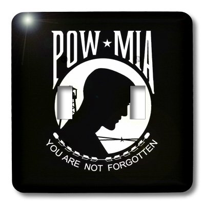 Interrupteur double Pow Mia double bascule noir et blanc 3dRose