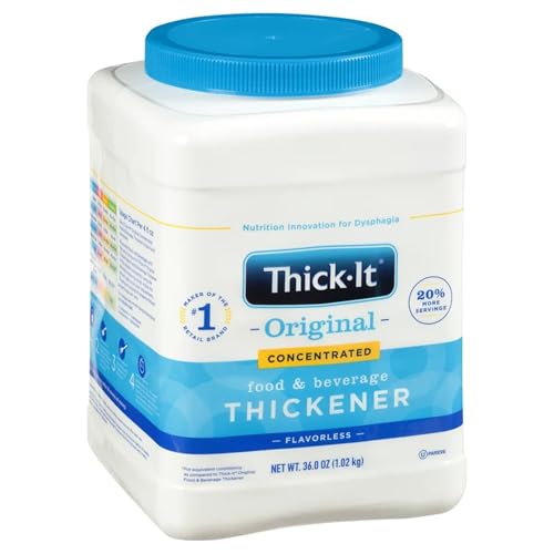 Thick-It Original Concentrated Food & Beverage Thickener, Flavorless Powder for Dysphagia (IDDSI), Easy-to-Mix & Instant Dissolve, Swallowing Aid, Used in Hot & Cold Food, 10 oz Canister
