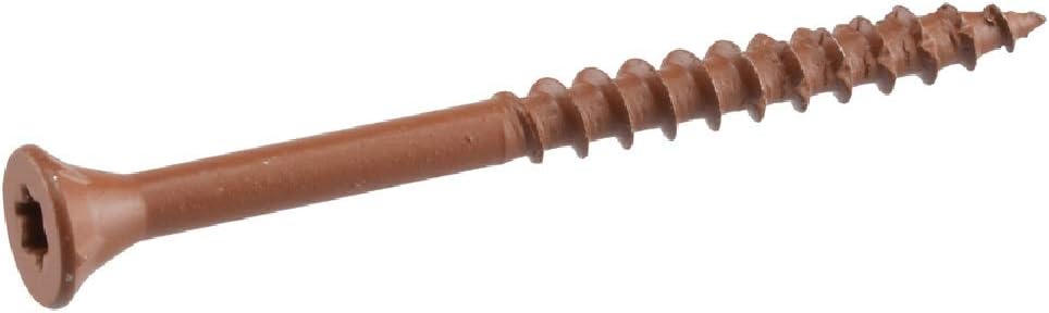 Deck Plus 48425 Wood Screws #8 x 1-5/8", Red, 1lb Box