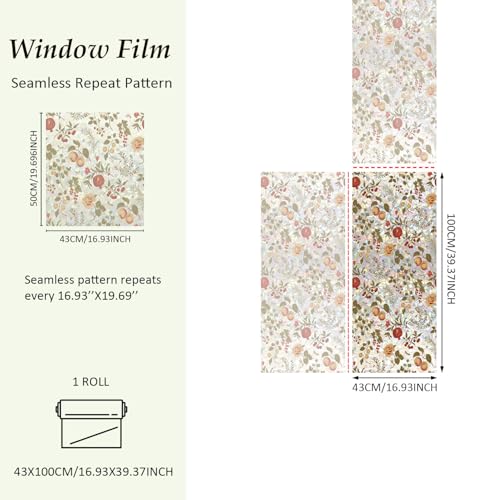 Película de privacidad para ventana Fayou 16.93x39.37 pulgadas miniatura 6