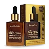 Jean & Len Tanning Drops The Face Glow, Selbstbräuner Tropfen für Gesicht, Hals & Dekolleté, mit Erythrulose & Betain, ohne DHA, individuell dosierbar, für sommerliche Bräune, vegan, 30 ml