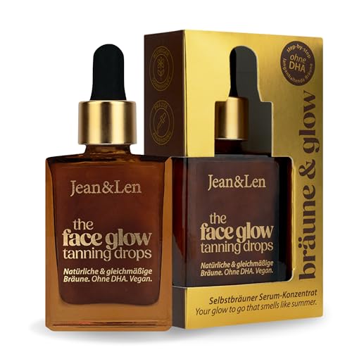 Jean & Len Tanning Drops The Face Glow, Selbstbräuner Tropfen, vegan, 30 ml