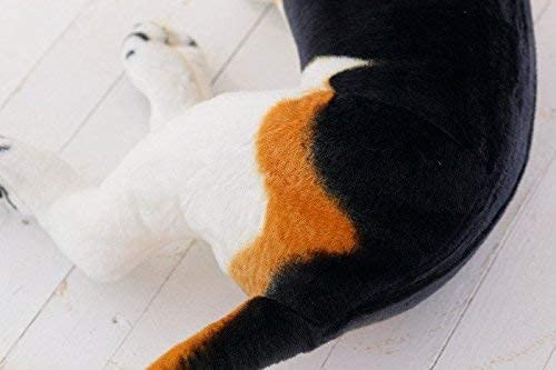Image of Laying Jawar Beagle Dog Soft Stuffed Plush Animal Toy for Kids Boys and Girls Birthday Gifts (Color: White and Brown) (28cm)