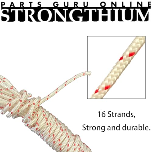 Strongthium Starterseil Set 5m x 3mm 3,5mm 4mm Starter Seil mit 3 Startgriff kompatibel mit Honda Briggs Stratton 64–224ccm Rasenmäher Kettensägen Motorsäge Kantenschneider Freischneider Motorteile