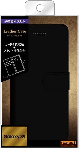 レイ・アウト Layout Galaxy S9 (SC-02K/SCV38) Notebook Type Case Simple Magnet (Black) RT-GS9ELC1/BB