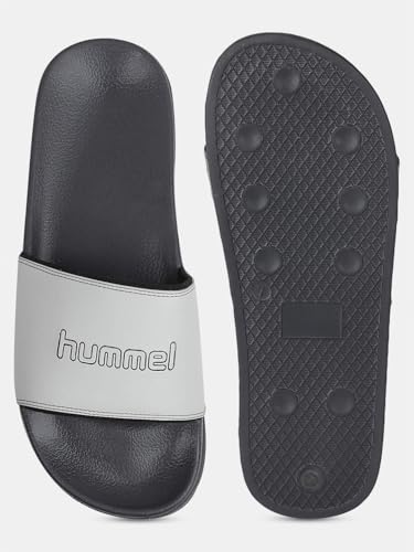 Image of hummel CHUNK MEN SLIDERS Comfortable Cushioned Sole Arch Support Durable Lightweight Flexible Trendy Style Flip flops and Slippers Slides for Men Daily use Chappal