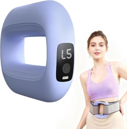 Image of Massage Belt for Men and Women, Wireless Electric Fascia Ring with Heat Therapy, 3 Massage Modes, 5 Power Levels, LED Indicator and Adjustable Body Strap