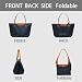 Imagen de Aulenge Bolso Tote Mujer Elegante Bolso de Trabajo con Forro Suave y Cierre Magnético Bolso de Mano Minimalista para Oficina Eventos Gran Capacidad y Asas Reforzadas Azul