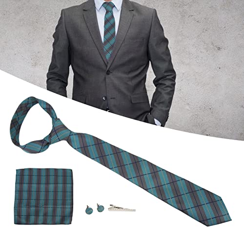 Set de corbatas para hombre 6 piezas clásico rayado con pañuelo miniatura 3
