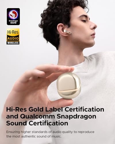 Image of SoundPEATS Air5 Wireless Earbuds, Snapgragon Sound with aptx Adaptive Lossless and QCC3091, Bluetooth V5.4 Earphones with 6 Mics, Total 30 Hrs, App Control