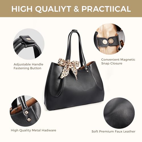 Bolso tote grande para mujer de cuero vegano miniatura 5
