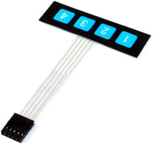 Taidacent 10 pcs Membrane Switch Keypad Button Module 1/2/3/4 Button IOT Button MCU Expansion Control Keyboard (4x5 Matrix Keyboard)