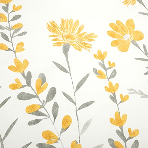 Image of Lush Decor Aprile Reversible Soft Cotton Duvet Cover, 3 Piece Set, Full / Queen, Yellow & Gray - Duvet Covers - Floral Bedding Set - Queen Duvet Cover