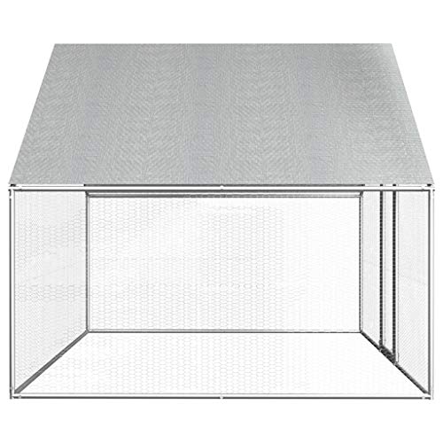 Poulailler d'extérieur 2,75 x 2 x 2 m Acier galvanisé – Bild 4