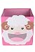 Cute Smiling Sheep Collapsible Toy Storage Organizer by Clever Creations | Toy Box Folding Storage Cube for Kids Bedroom | Perfect Size Storage Cube for Books, Kids Toys, Baby Toys, Baby Clothes
