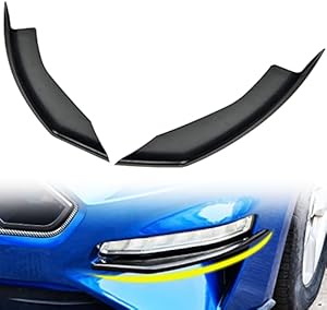 KEWISAUTO Front Bumper Winglets Fog Light Vent Trim Ford Mustang Accessories,Fog Lamp Eyelid Trim for Ford Mustang 2018/2019/2020/2021/2022/2023,Black,2PCS