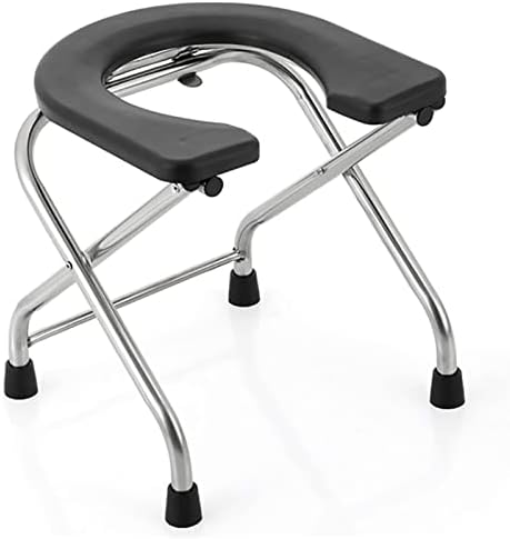 Ergonomic Folding Bedside Commode Chair for Disabled - Portable Toilet Seat with Non-Slip Feet & Armrests, Easy Clean Design for Comfort & Safety, XX999