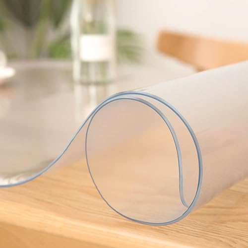 ����PVC�e�[�u���N���X ����2mm �e�[�u���v���e�N�^�[�}�b�g �L�b�`�� �_�C�j���O �R�[�q�[�e�[�u���p �h���e�[�u���p�b�h 120x210cm,Frosted 2mm-120x520cm