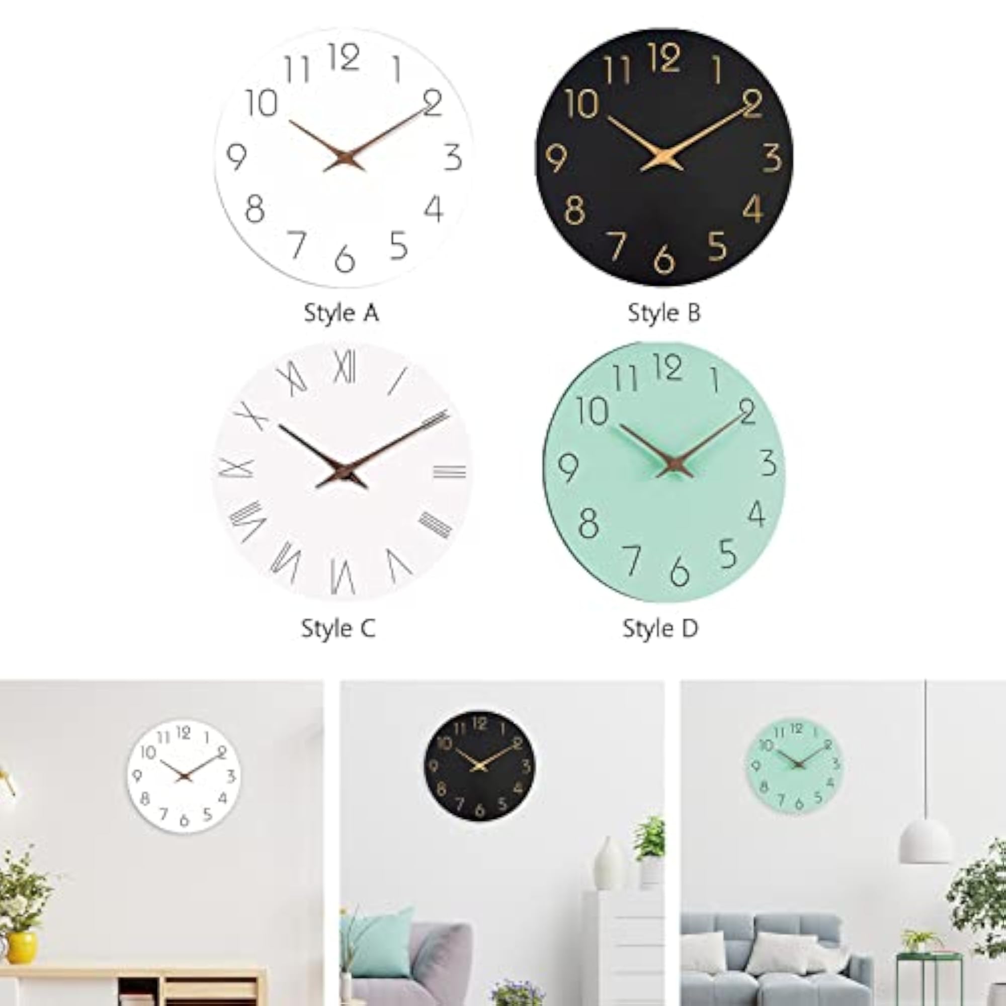 Decorative Wall Clock Simple Design for Kitchen