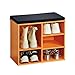 Produktbild Kesper | Schuhschrank mit Sitzkissen, Material: Faserplatte, Maße: B51,5 x H48 cm x L29,5 cm, Farbe: Orange, Schwarz |15965
