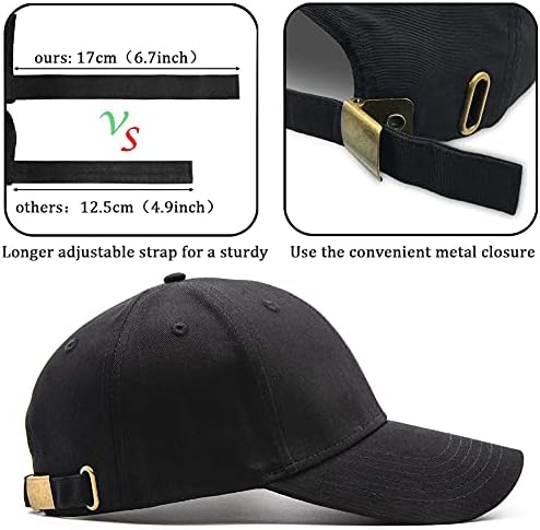 HGDGears Plain Baseball Cap Snapback for Men - Classic 6 Panel Adjustable Sport Casual Sun Visor Hat