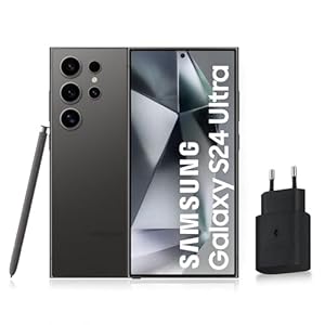 SAMSUNG GALAXY S24 Ultra, 5G, 512 Go, Chargeur rapide 25W inclus, déverrouillé, Noir, Version FR