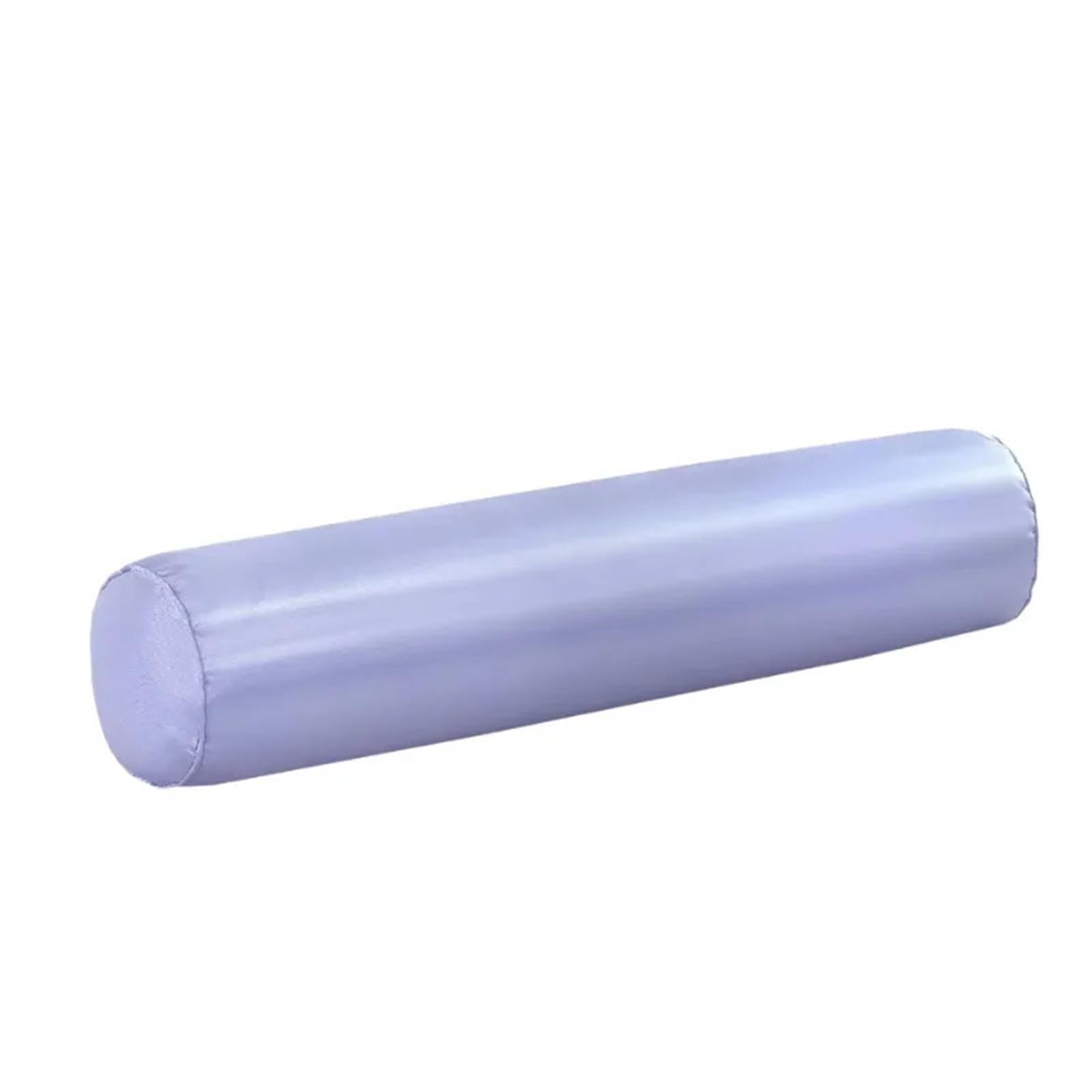 Cylindrical Pillowcase Round Cervical Roll Cylinder Bolster Pillow Removable Washable Cover Ergonomically Designed for Head, Neck,Back, and Legs(Ice silk-purper,15x40cm 1pcs)