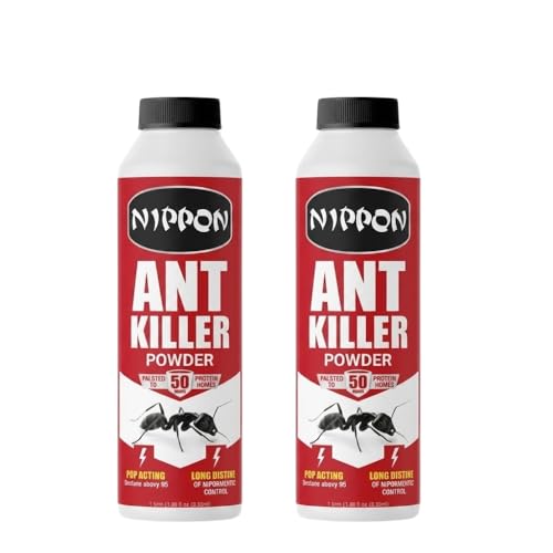 Ant Nest Killer Powder Long Lasting Ant Control for Kitchens Patios Driveways & Outdoor Areas 400 gram (Pack of 2)