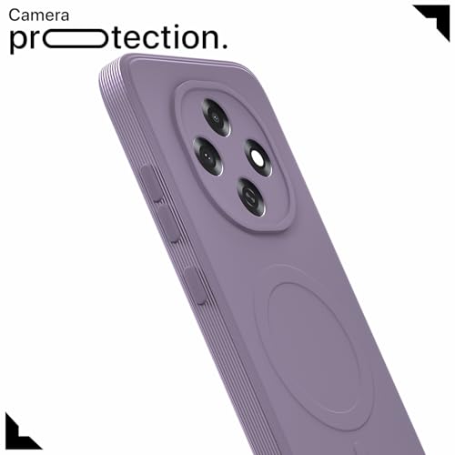 Image of Pikkme Back Cover for Oppo F31 Pro 5G Soft Matte Silicone Mag-Safe Design (Mag-Safe Not Support) Camera Protection | Slim Fit Bumper Cover (Light Purple)
