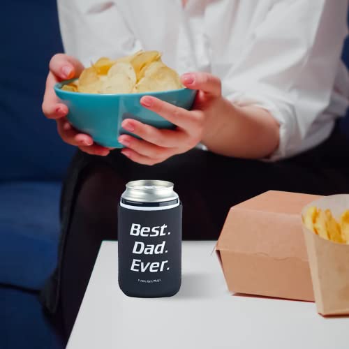 Funny Guy Mugs Best Dad Ever Collapsible Neoprene Can Coolie - Drink Cooler #TOP2