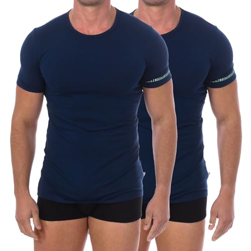 T-shirt noir coton XXL Bikkembergs homme col rond t-shirt grande taille uni