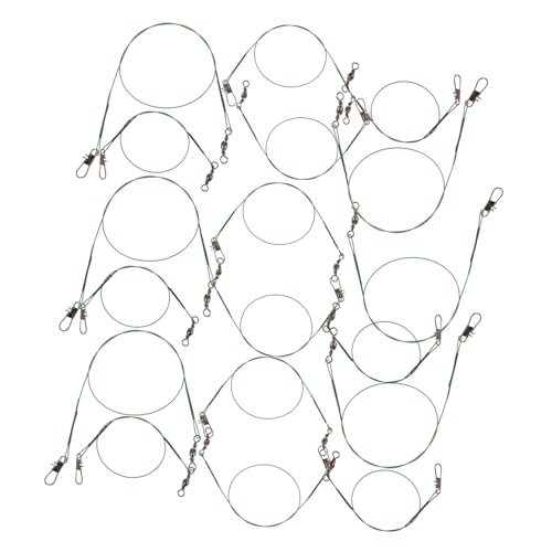 Sosoport 40pcs Steel Fishing Wire Leaders Swivels and Snaps miniatura 1