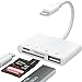 Produktbild SD Kartenleser für iPhone, 4 in 1 iPhone SD Kartenleser Adapter, SD/TF Kamera Kartenleser gleichzeitiges Laden und Kartenlesen, SD Card Reader iPhone