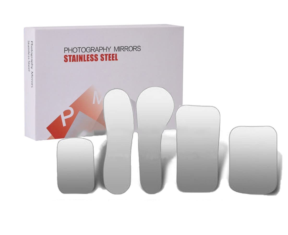 5 Teile/satz Dental Reflektor Spiegel Kieferorthopädische Dental Fotografie Reflektor Glas Edelstahl Intraoral Zahnarztspiegel