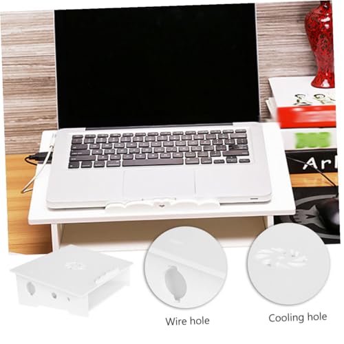 Soporte para laptop POPETPOP con enfriador silencioso blanco miniatura 5