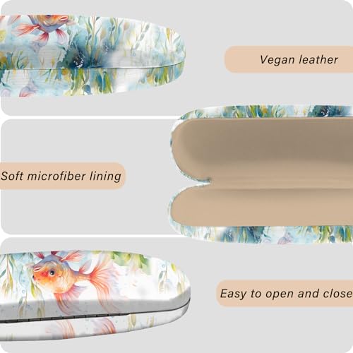 Image of Eyeglasses Case Hard Shell Protective Case for Glasses Eyeglass Box with Cleaning Cloth for Boys Men Man Cute Aesthetic