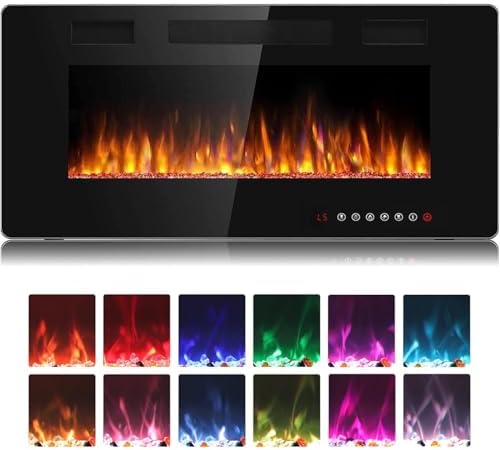Waleaf Chimenea Eléctrica, 36"/42"/50" Chimeneas Electricas Decor...