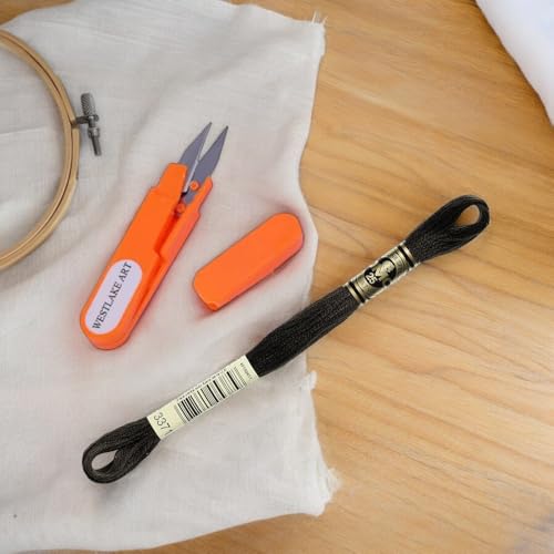 Westlake Art 117MC Dmc Mouline Etoile Floss 4.54G, Black Brown Embroidery Thread, Bundled With Embroidery Scissors – 117-3371 Six Strand Cotton, Double Mercerized thumb #2
