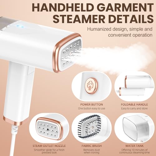 image for NTAYDZSW Portable Handheld Steam Garment Steamer Foldable: Effortless 