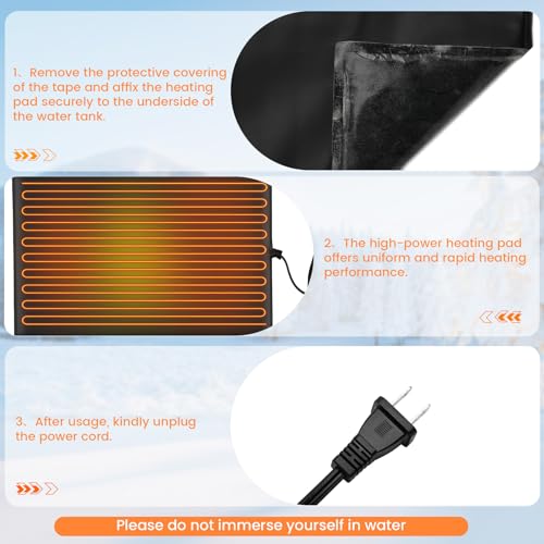Image of 2-Pack RV Tank Heater Pad Set - 2X 12 inchx18 inch 120V Heating Mats with Auto Thermostat, RV Holding Tank Heater Pad for 50 Gal Fresh /Grey /Black Water Tanks in Campers, Trailers, Motorhomes & Boats