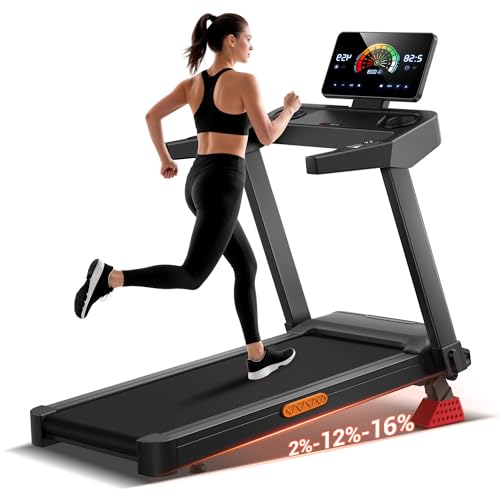 CURSOR Cinta de Correr Plegable con Inclinación 16%, 14 KM/H Cinta de Andar con Frecuencia Cardíaca, 3.5HP Caminadora Electrica para Casa con Pantalla LED, Capacidad de 180kg, Fácil Transporte