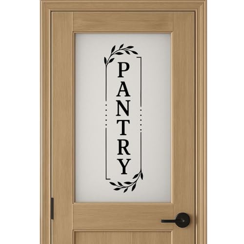 Black Pantry Door Vinyl Decal, Pantry Decal, Pantry Sticker, Vinyl for Glass, Pantry Door Farmhouse Kitchen Decor Sticker, 18 * 5 Inch