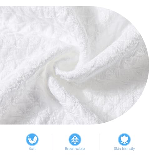 Image of Baby Blanket for Boys Girls God Bless Easter Baptism Christening Shawl White Soft Knit Receiving Swaddle Newborn Unisex Summer Autumn Winter Nursing Cover