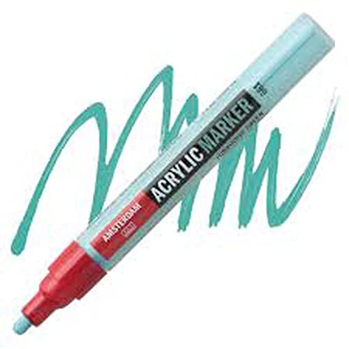 Amsterdam Acrylic Marker - 4 mm Turquoise Green 661 - Lightfast Odorless Waterproof - Reversible Nibs - Versatile Permanent Ink