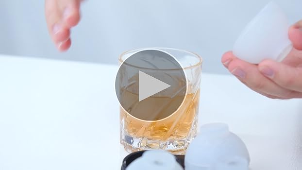 Amazon.com: KAVE 22 威士忌酒杯4 件組- 旋轉波旁玻璃杯附冰球