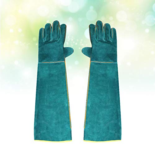Luvas para mordidas de répteis luvas de proteção para animais de estimação (62 cm azul)